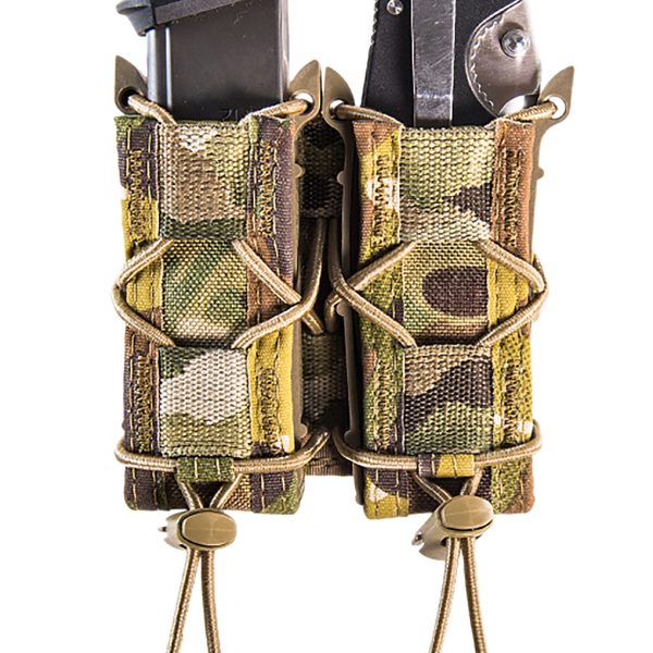 High Speed Gear 11PT02MC TACO Mag Pouch Double MultiCam Nylon MOLLE Compatible w/ Pistol
