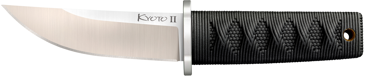 Cold Steel CS-17DB Kyoto II 3.38" Fixed Plain Tanto 8Cr13MoV SS Blade/Black Contoured Kray-Ex Handle