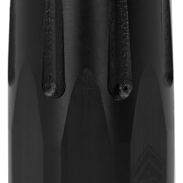 Angstadt Arms AA093LBC01 Blastwave Blast Shield Black Hardcoat Anodized Steel with 2.50" OAL for 9mm Luger 3-Lug Attachments