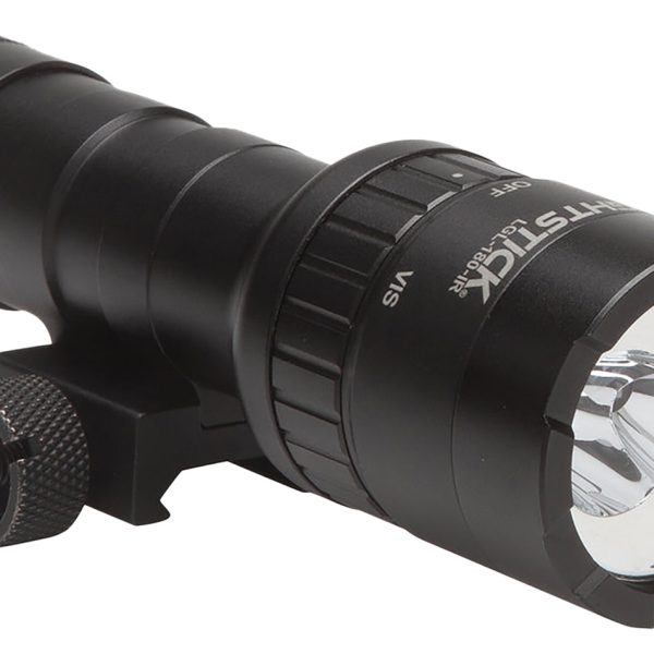 Nightstick LGL180IR Dual-Beam Long Gun Light Kit with IR Illuminator  Black Anodized Hardcoat 1100 Lumens White LED 940 nM Infrared
