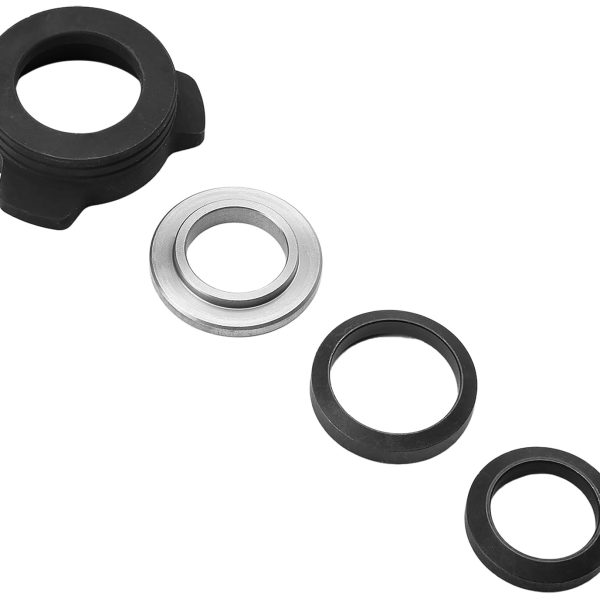 Strike Industries BSOPPRESSORUBASE Oppressor Universal 3-Lug QD Base Set  Black/Silver 1/2" & 5/8" Threaded Barrels