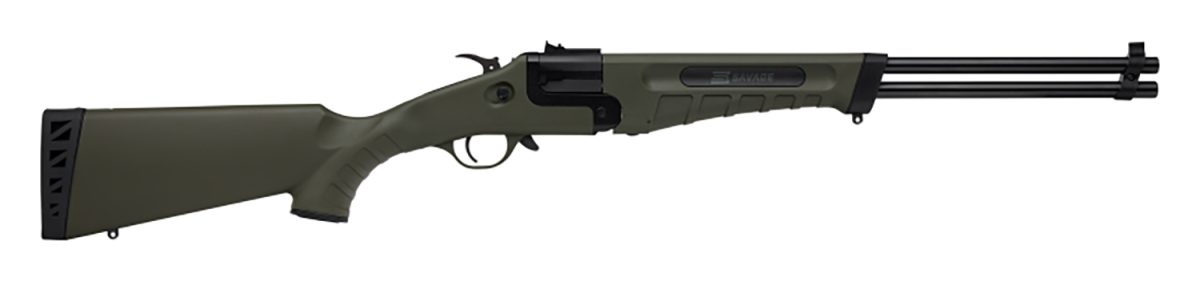 Savage Arms 23002 42 Takedown Full Size 22 Lr/410 Gauge 1Rd 20&Quot; Black Satin Sporter Barrel, Satin Black Carbon Steel Receiver, Od Green Fixed Synthetic Stock, Ambidextrous