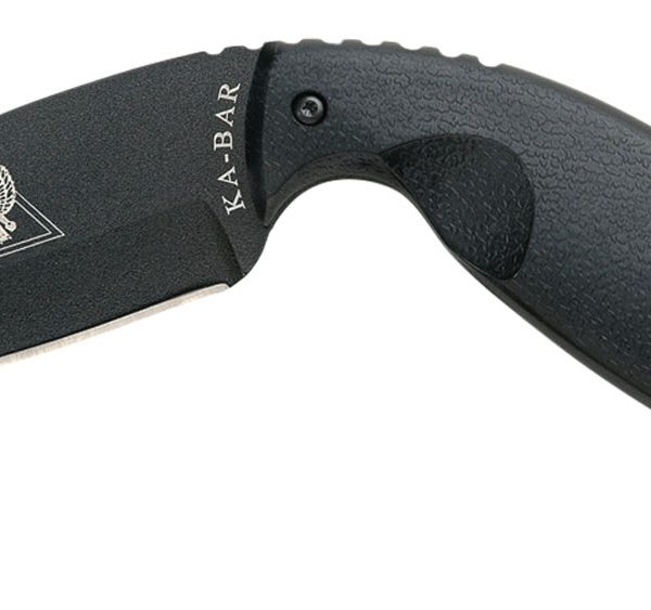 Ka-Bar 1482 TDI Law Enforcement Large 3.69" Fixed Drop Point Plain Black AUS-8A SS Blade, Black Zytel Handle, Includes Belt Clip/Sheath