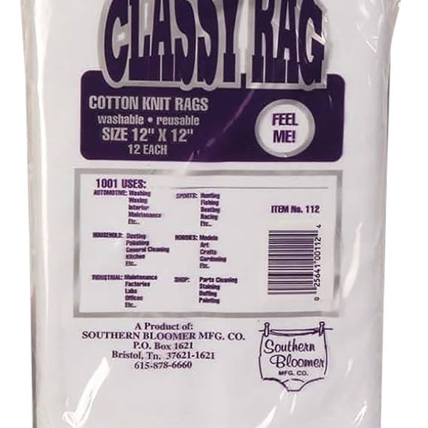 Southern Bloomer 112 Cleaning Patches  Cotton 12" x 12" 12 Per Bag
