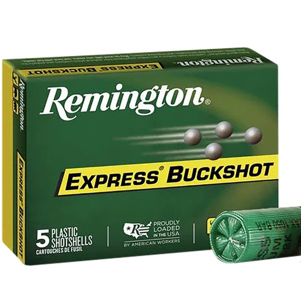 Remington Ammunition 20640 Express Buckshot 12Gauge 3" 4Buck Shot 5 Per Box/ 50 Case