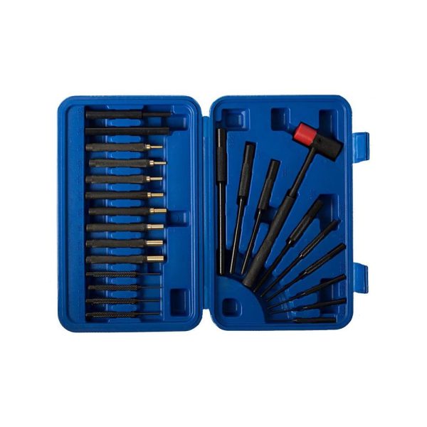 Dac Tech Gunmaster Brass & Steel Drive Pin and Roll Punch Set - 24 pc