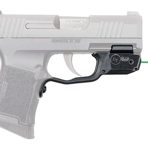 Crimson Trace 0181601 Laserguard  Fits Sig P365/P365XL/P365SAS, Green Laser Black Polymer Trigger Guard Mount
