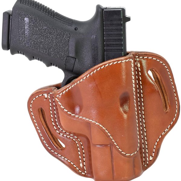 1791 Gunleather BH21CBRR BH2.1  OWB Size 2.1 Classic Brown Leather Belt Slide Compatible w/Glock 17/S&W M&P Shield/Springfield XD Right Hand