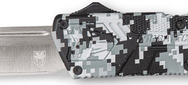CobraTec Knives WDCCTLETNS Lightweight  3.25" OTF Tanto Plain D2 Steel Blade/Winter Digi Camo Aluminum Handle Includes Pocket Clip