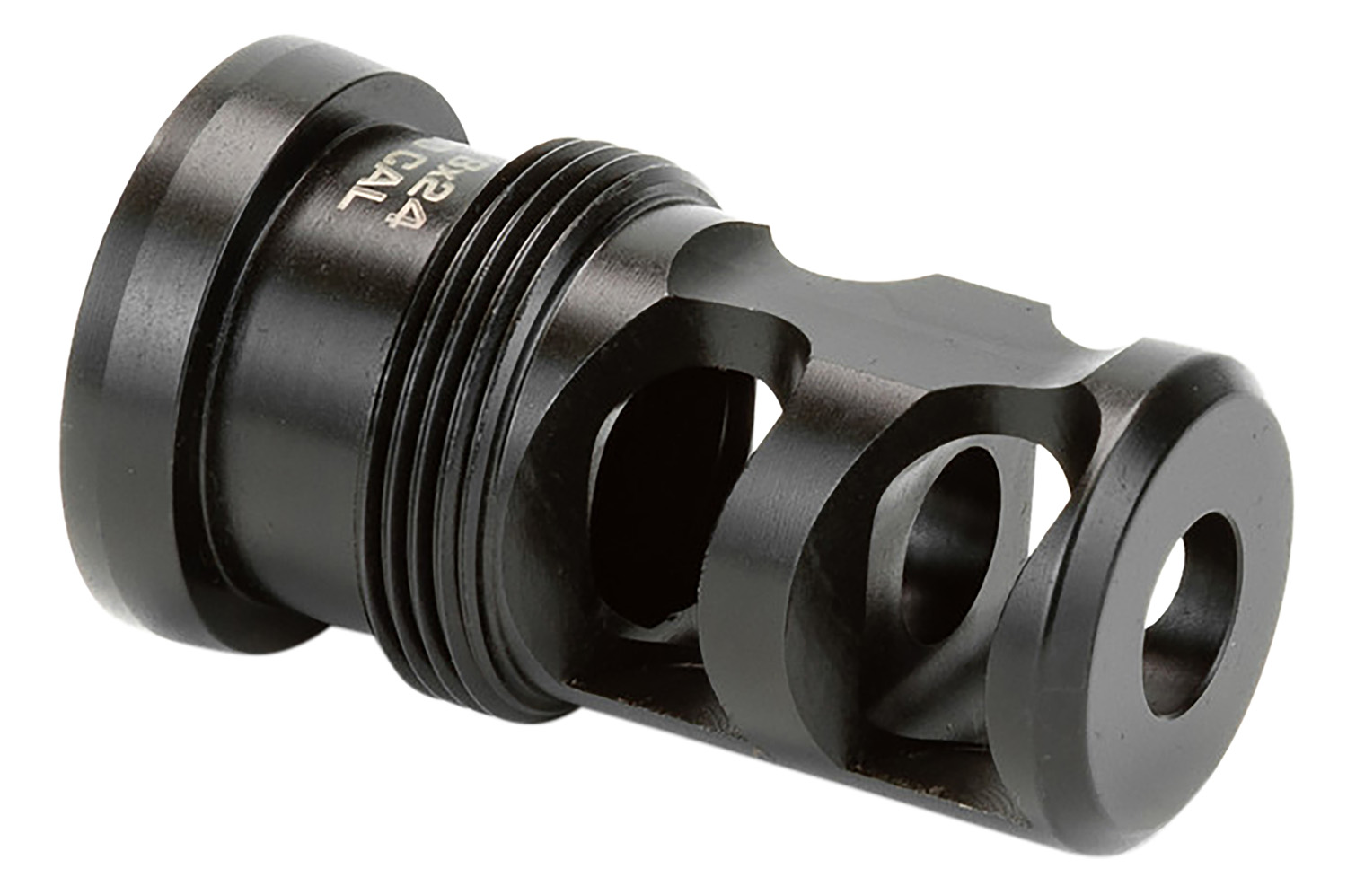 Griffin Armament TMPB65MM5824 Paladin 2 Port Taper Mount Black Melonite QPQ 17-4 Stainless Steel with 5/8"-24 tpi Threads, 1.88" OAL & 1.07" Diameter for 6.5mm
