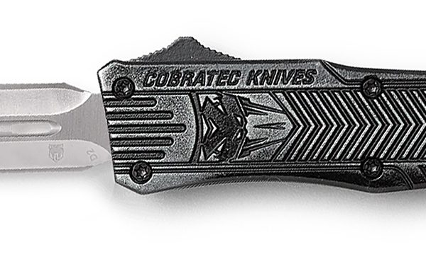 CobraTec Knives SSWCTK1SDAGNS CTK-1  Small 2.75" OTF Dagger Plain D2 Steel Blade/Stonewashed Aluminum Handle Features Glass Breaker Includes Pocket Clip