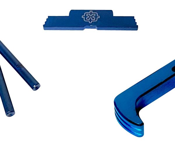 Cross Armory CRG5OKBL 3 Piece Kit  Extended Compatible w/Glock 17/19/26/34 Gen5 Blue Anodized Steel/Aluminum