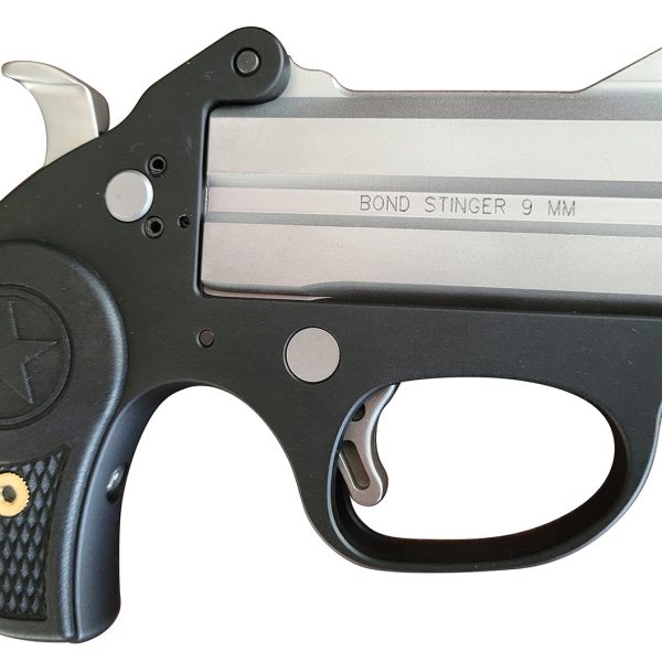 Bond Arms BASL Stinger  9mm Luger 2rd 3" Matte Stainless Steel Barrel, Anodized 7075-T6 Aluminum Frame, Rebounding Hammer, Black Rubber Grip, Manual Safety