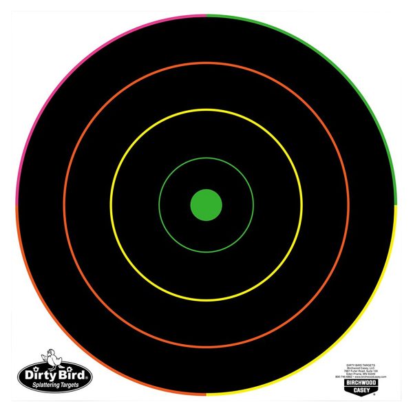 Birchwood Casey 35870 Dirty Bird  Bullseye Tagboard Target 12" 100 Per Pkg
