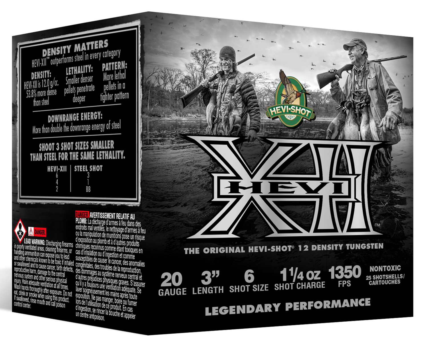 HEVI-Shot HS53206 HEVI-XII  20Gauge 3" 1 1/4oz Tungsten 6Shot 25 Per Box/10 Case