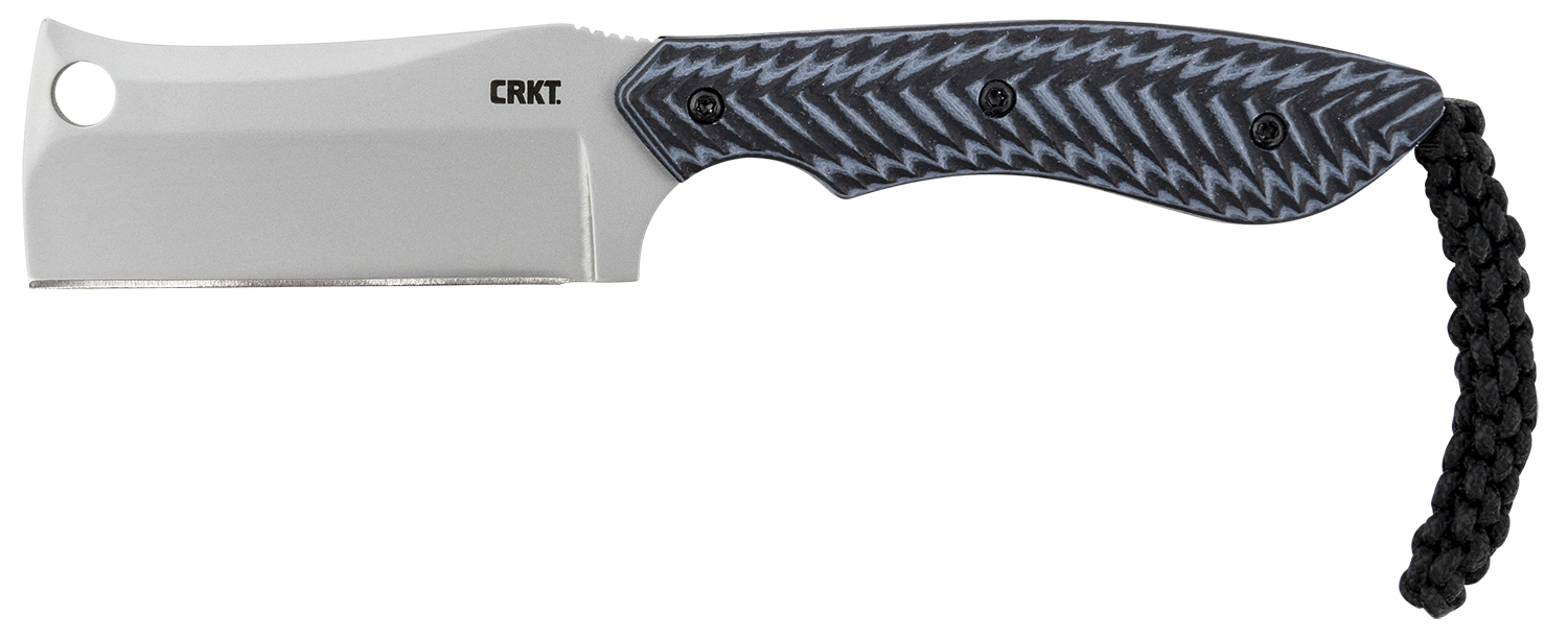 CRKT 2398 S.P.E.C.  2.44" Fixed Cleaver Plain Bead Blasted 8Cr13MoV SS Blade/Black Textured G10 Handle Includes Lanyard
