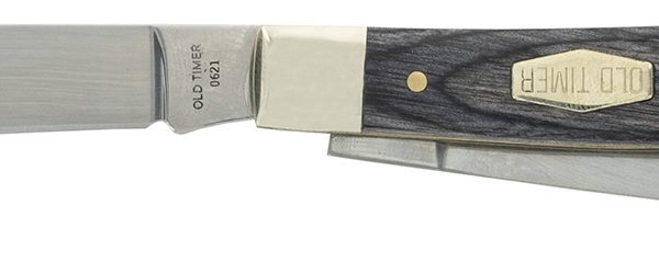 Old Timer 1135990 Heritage Series Trapper 940T 3" Folding Clip Point/Spey Plain D2 Steel Blade, 3.70" Gray Wood Laminate Handle