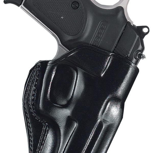 Galco SG858B Stinger  OWB Black Leather Belt Slide Fits S&W M&P .380 Shield EZ Fits 3-3.30" Barrel Right Hand