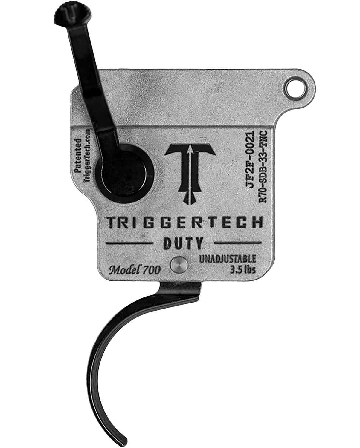 TriggerTech R70SDB33TNC Special  Black Single-Stage Curved Fits Remington 700 Right