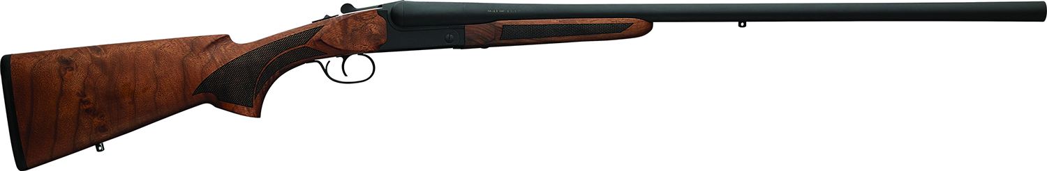 Charles Daly 930387 500 Coach 20 Gauge Break Open 3" 2rd 20" Black Side By Side Barrel, Steel Receiver, Fixed w/Pistol Grip Checkered Walnut Walnut Stock