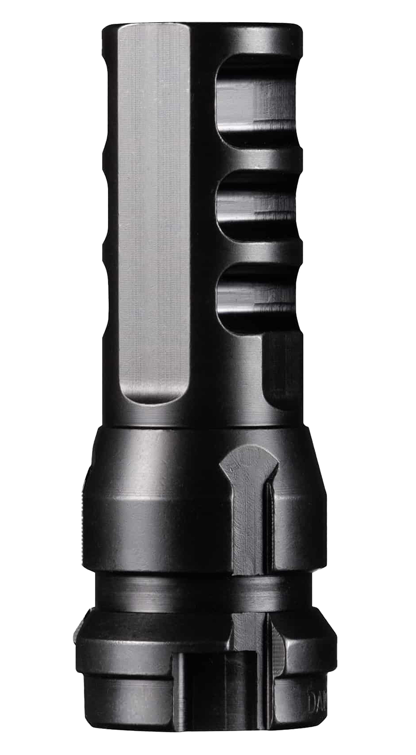 Dead Air DA103 KeyMo Muzzle Brake Black Nitride 4140 HT Alloy Steel 3/4"x24 Threads 338 Cal