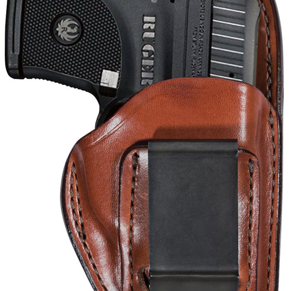 Bianchi 19236 100 Professional  IWB Size 12 Tan Leather Belt Clip Compatible w/Sig P220/Glock 17/22/Beretta Px4 Storm Belt 1.75" Wide Right Hand