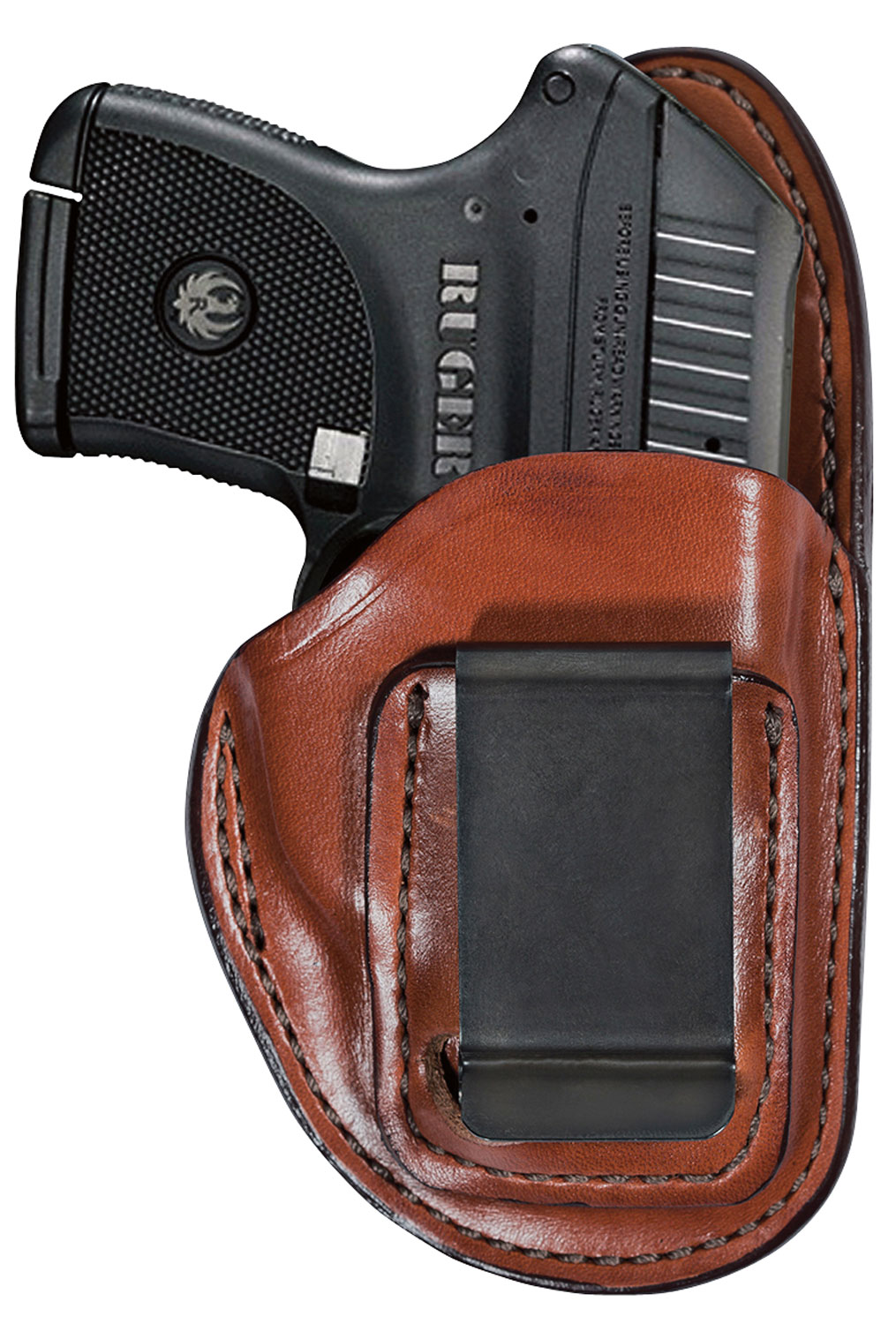 Bianchi 19236 100 Professional IWB Size 12 Tan Leather Belt Clip Compatible w/Sig P220/Glock 17/22/Beretta Px4 Storm Belt 1.75" Wide Right Hand