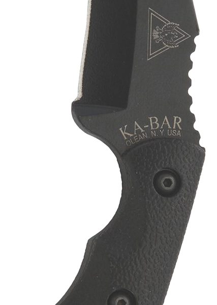 Ka-Bar 2486 TDI Hell Fire 3.56" Fixed Recurve Tanto Plain Black 1095 Cro-Van Blade, Black Ultramid Handle, Includes Sheath