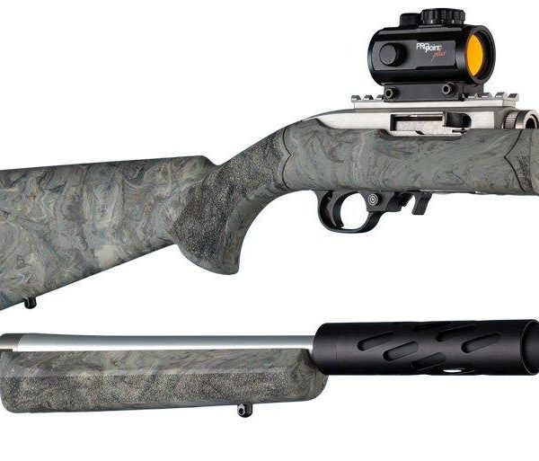 Hogue Ruger 10-22 Takedown Rub. OM Stock w/Standard Barrel Chan. Ghillie Green