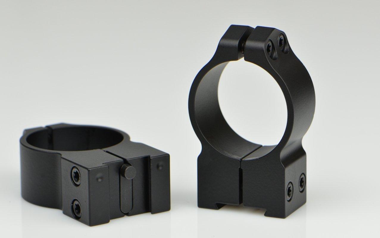 Warne 2-Piece Maxima Fixed Scope Ringmounts with Grooved Receiver Fits Tikka 30mm High Matte