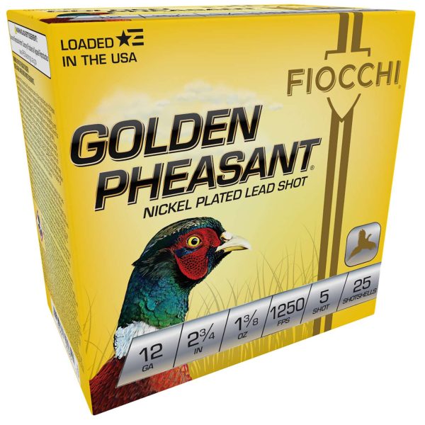 Fiocchi 12GP5 Golden Pheasant Extrema 12Gauge 2.75" 1 3/8oz 5Shot 25 Per Box/10 Case