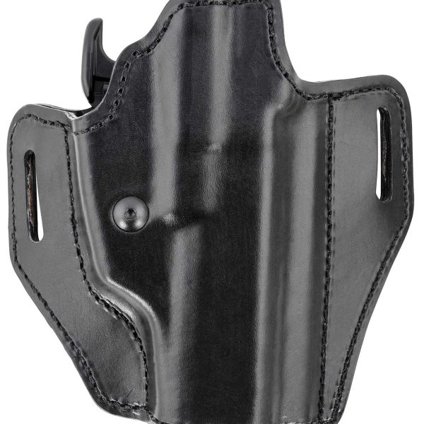 Bianchi 56831 Allusion Assent Pro-Fit OWB Size 18 Black Leather Belt Slide Fits S&W M&P Fits CZ 75 Fits FN FNS Right Hand