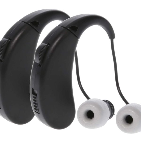 Walker's GWPRCHUE2PK Ultra Ear BTE Hearing Enhancer 22 dB Behind the Ear Rechargeable 2 Pack