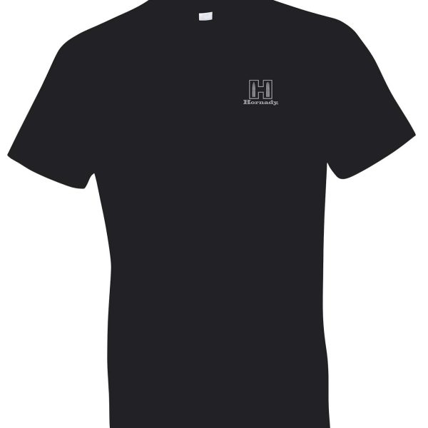 Hornady Gear 30123 Fueled By Hornady  Black Cotton, Short Sleeve Semi-Fitted Large