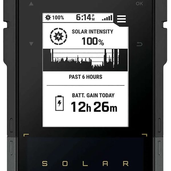 Garmin 0100278200 eTrex Solar GPS/Smart Features, 28MB Memory Black 2.20" Transflective/Monochrome Display, Compatible w/Garmin Explore App