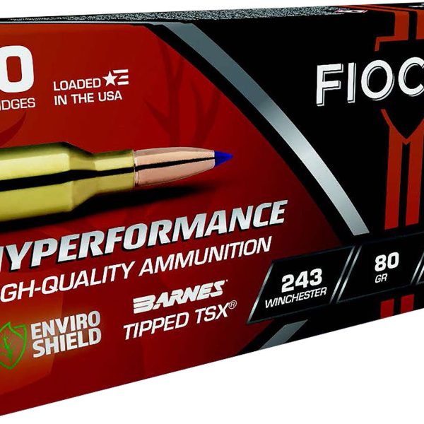 Fiocchi 243TTSX Hyperformance  243Win 80gr Barnes Tipped TSX 20 Per Box/10 Case