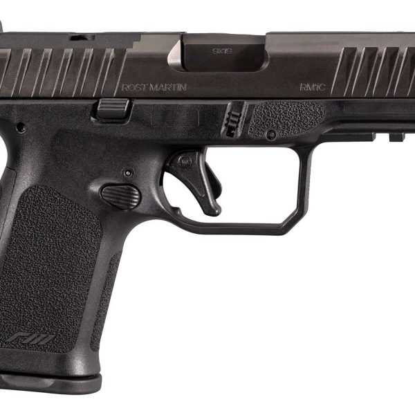 Rost Martin RM1CBLKOSP10CA RM1C *CA Compliant 9mm Luger 10+1 4" Black Compensated Match Grade Barrel, Black Tenifer Optic Ready/Serrated Steel Slide, Black Textured Grip