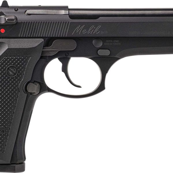 Derya Firearms 15LMELIK9TR Melik  9mm Luger 15+1 4.90" Black Melonite Steel Barrel, Black Melonite Serrated Steel Slide,  Black Aluminum Frame, Black Polymer Grip