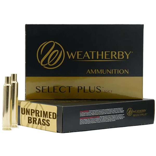Weatherby BRASS653CT50 Select Plus Unprimed Cases 6.5-300 Wthby Mag Rifle Brass 50/Box