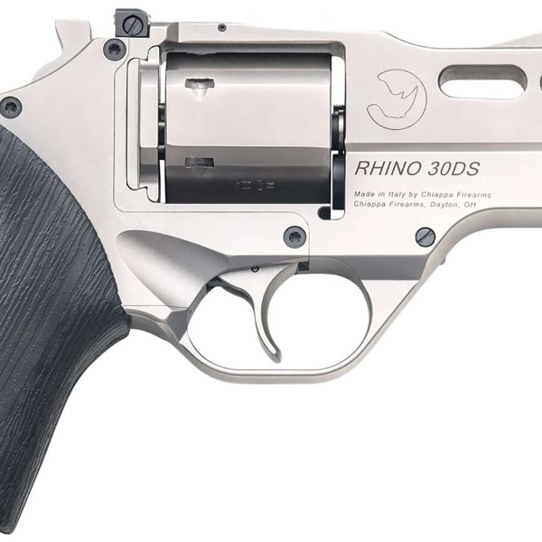 Chiappa Firearms CF340341 Rhino 30DS *CA Compliant Small 10mm Auto 6 Shot 3" Black Anodized Picatinny Rail/Vent Rib Barrel, Black Cylinder Black Anodized Aluminum Frame w/Picatinny Rail, Walnut Grip