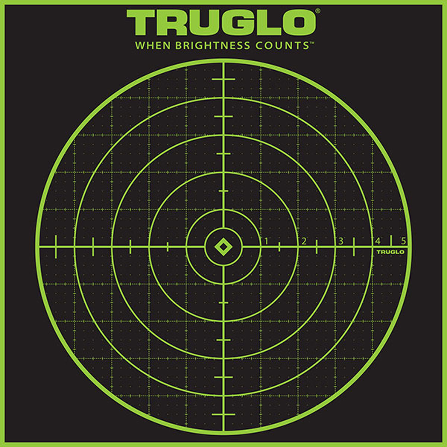TruGlo TG10A12 Tru-See Grid Self-Adhesive Heavy Paper Black/Green 12"x12" Bullseye 12 Pack