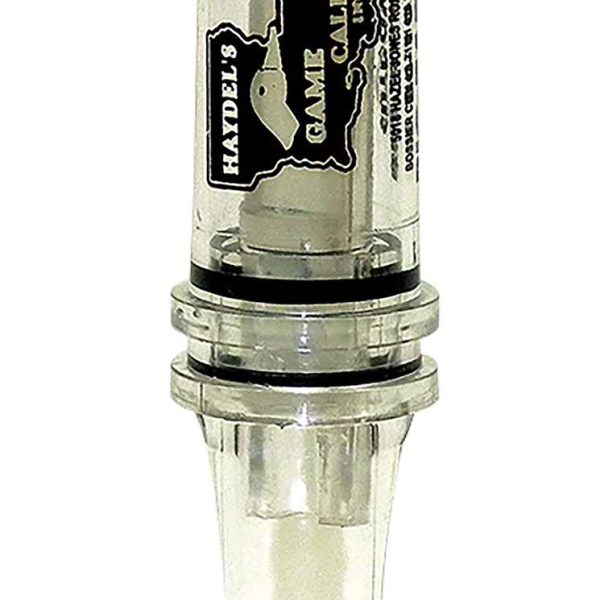 Haydel's Game Calls BC10 Big Barreled  Open Call Single Reed Mallard Sounds Attracts Ducks Clear Plastic