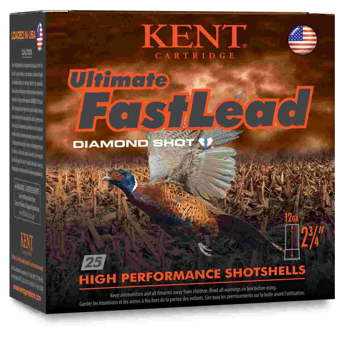 Kent Ultimate Fast Lead Shotshells 12 ga 2-3/4" 1-1/4oz 1345 fps #6 25/ct