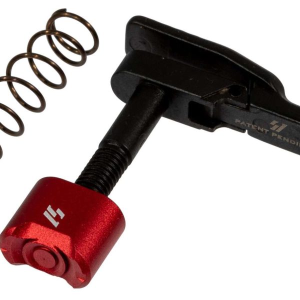 Strike ARAMBIMRRED Ambidextrous Magazine Release AR-15, M16 Mil-Spec Red Aluminum