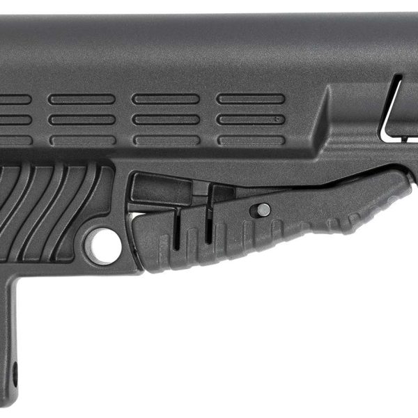 NcStar DLG-086 Classic Commercial Stock Black Polymer Adjustable Stock with Metal QD Bases & Rubber Butt Pad For Commercial Spec Buffer Tubes (Tube Not Included)