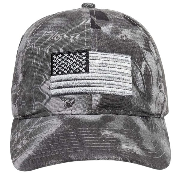 Outdoor Cap 120159-3-3 USA Flag  Kryptek Raid Hook & Loop OSFA Unstructured