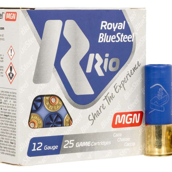 Rio Ammunition RBSM402 Royal BlueSteel Magnum 12Gauge 3" 1 3/8oz 2Shot 25 Per Box/10 Case