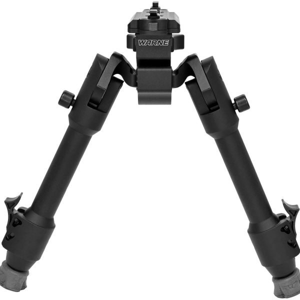 Warne 7904M Skyline Precision Bipod  Folding Black Aluminum/Steel