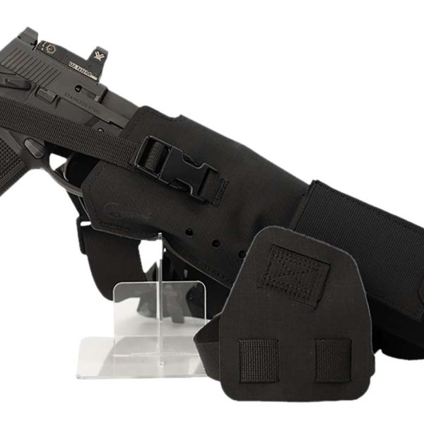 Cole-tac VWX101 Varmint Wrangler XL Pistol Holder Chest Black Right Hand