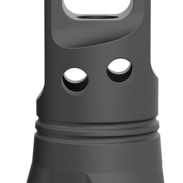 Breek Arms BRK4331 Echo Single Port Muzzle Brake Black Nitride Steel 5/8"x24 Threads 30 Cal Compatible w/ Breek-LOK 3QD
